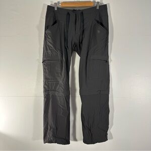 Mountain Hardwear Charcoal Cargo Pocket Zip off Convertible Hiking Pants